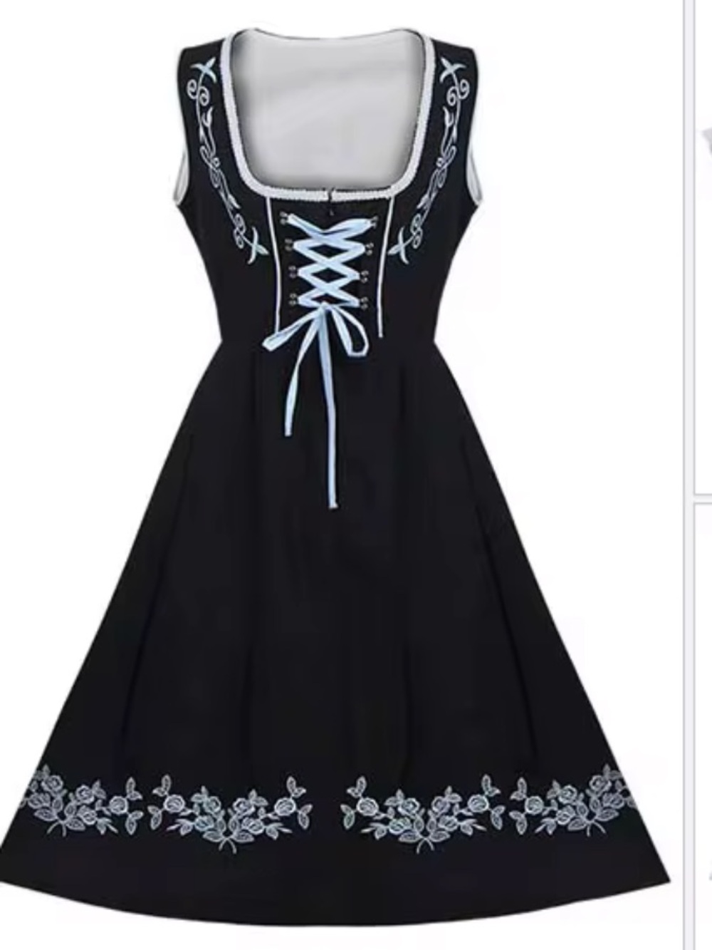 German Bavarian Oktoberfest Beer Festival Costume Dirndl Embroidery Dress sz XL